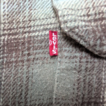 Chemise Levi's Vintage Flanelle Épaisse Carreaux Marron / Beige Taille L