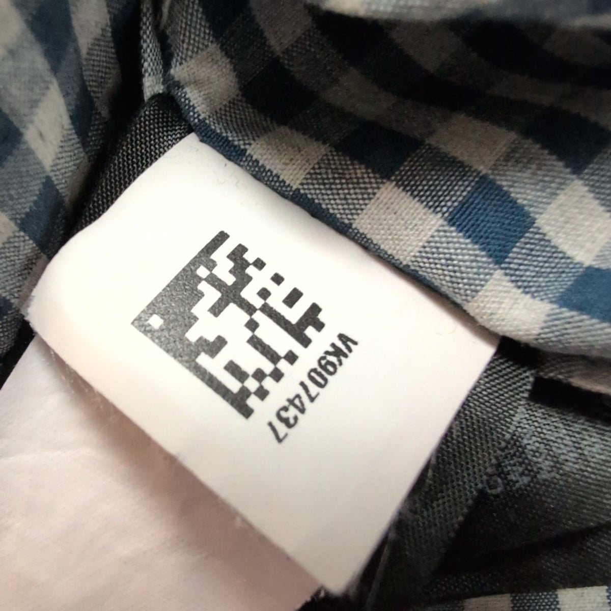 The North Face chemise bleu carreaux une poche taille M coton