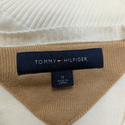 Pull Tommy Hilfiger Homme Col V Losanges Arlequin Gris & Marron - Taille M