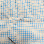 Chemise Patagonia L Bleu Carreaux Nylon Manches Courtes Boutons Pression