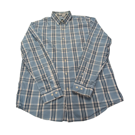 Chemise L.L Bean bleue à carreaux taille L #124e