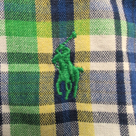 Chemise Shirt Ralph Lauren Blaire S Carreaux Vert Bleu Jaune Button Down