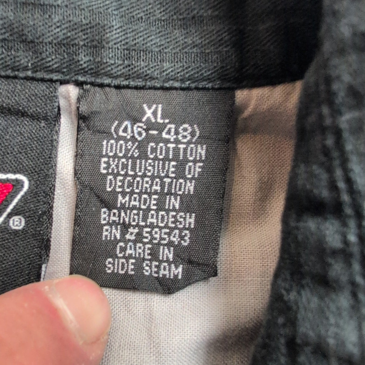 Chemise Dickies XL Noir Rayures Gaufrées 2 Poches Manches Courtes