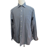 Chemise Tommy Hilfiger à Petits Carreaux Bleu Marine et Blanc 1 Poche - Taille L
