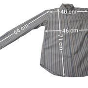 Chemise L.L Bean blanche à rayures bleu taille S #222msch