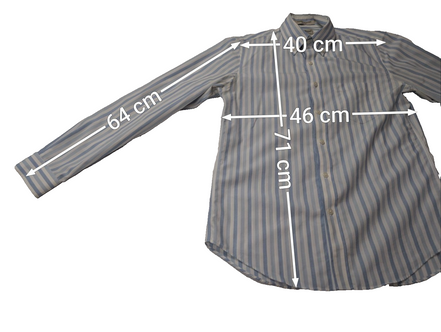 Chemise L.L Bean blanche à rayures bleu taille S #222msch