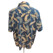Chemise Hawaïenne Manches Courtes Edwards Gris Feuillage L