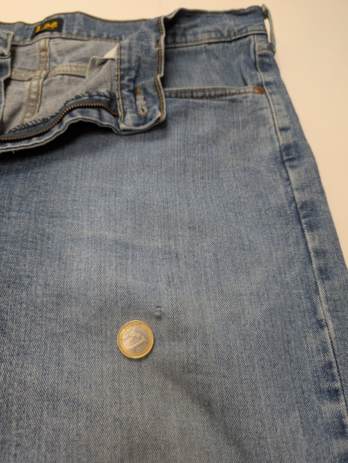 Jean Lee Homme Bleu Patiné Stretch W38 L29 Vintage Original Denim