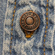 Chemise LEVI'S Jean Denim Bleu Clair Manches Longues Boutons Métal - Taille L
