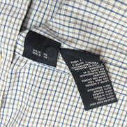 Chemise Nautica bleue à carreaux manches longues 1 poche L