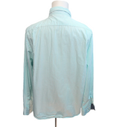 Chemise Nautica XXL Vert Pâle Rayures Logo Brodé Coton manches longues
