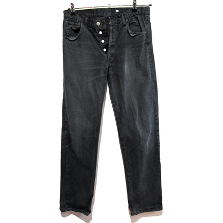 Levi’s 501 Jean Homme W33 L36 Noir Vintage Pantalon Bouton Coton