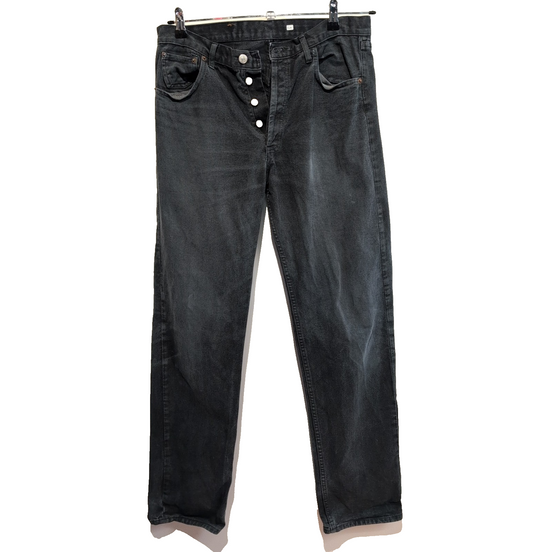 Levi’s 501 Jean Homme W33 L36 Noir Vintage Pantalon Bouton Coton