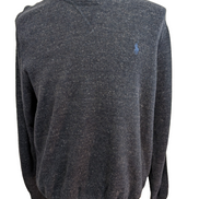 Pull Polo Ralph Lauren Marine Moucheté - Style Sweat-Shirt - Taille M - NEUF