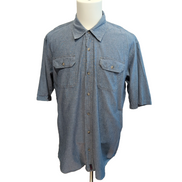 Chemise Wrangler Bleu Effet Jean Manches Courtes 2 Poches Rabat Taille XL