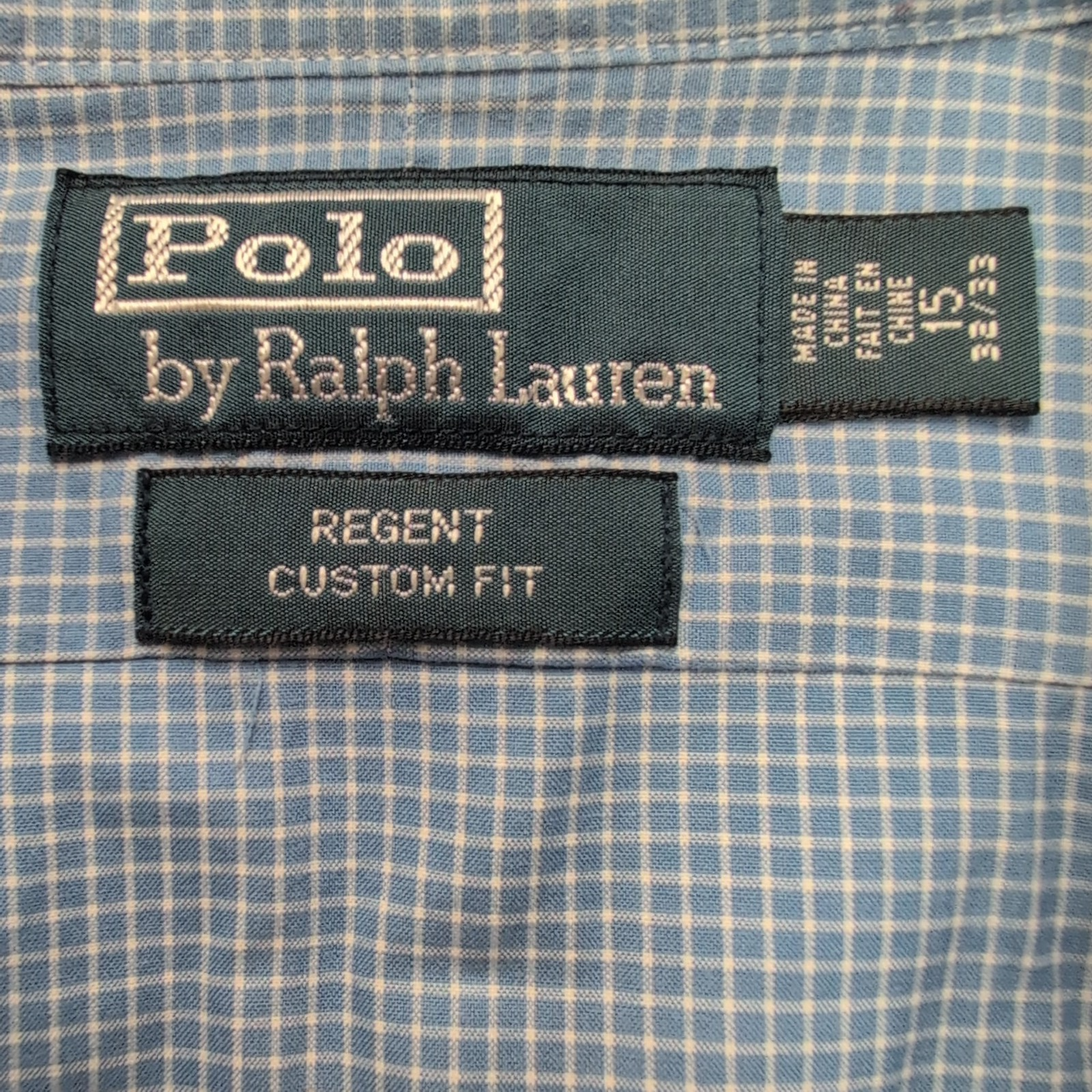 Chemise  Polo Ralph Lauren Regent M Bleu  Carreaux Custom Fit Col Classique