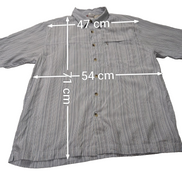 Chemise manches courtes The North Face bleue à rayures taille M #111msch
