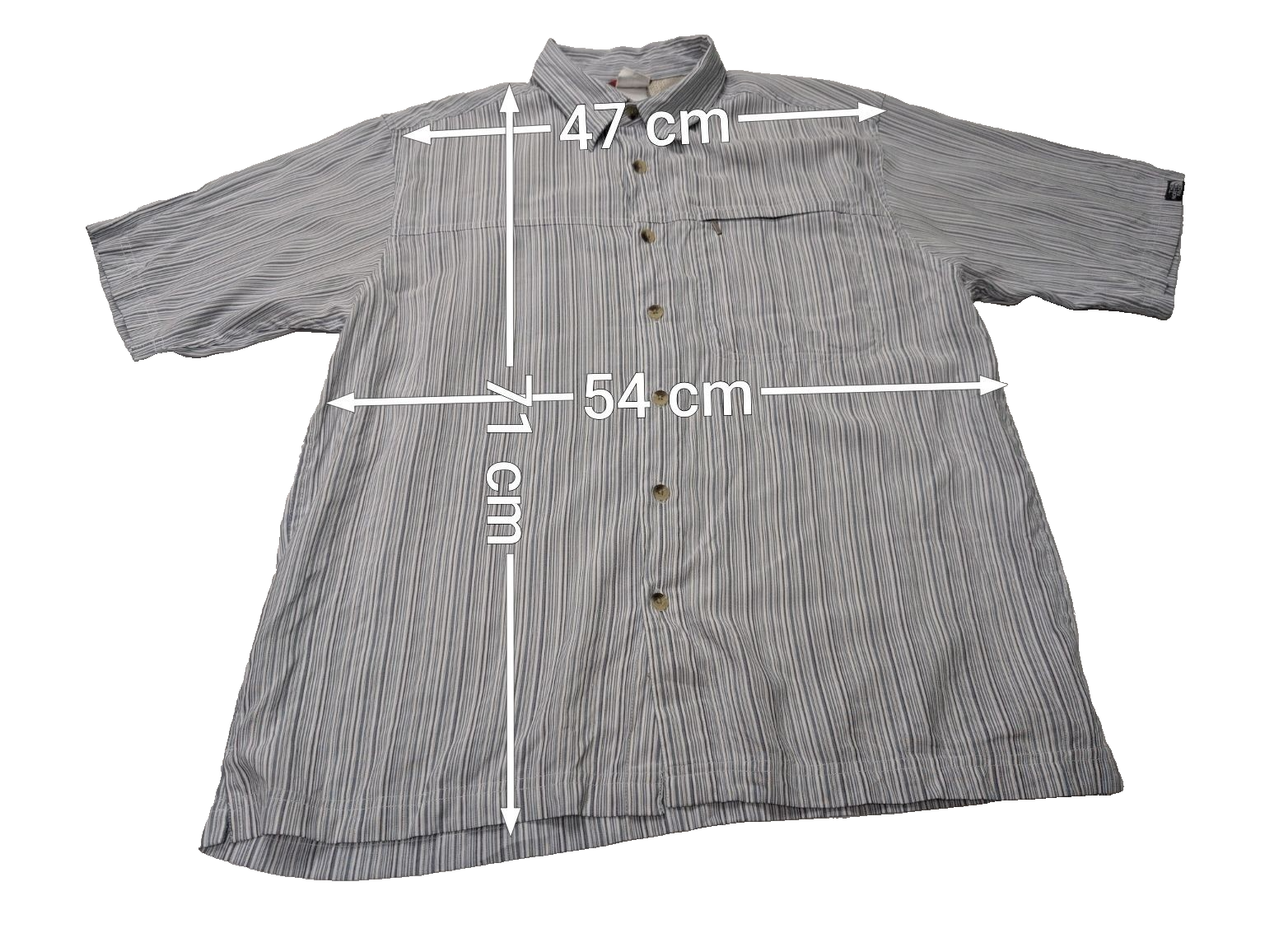 Chemise manches courtes The North Face bleue à rayures taille M #111msch