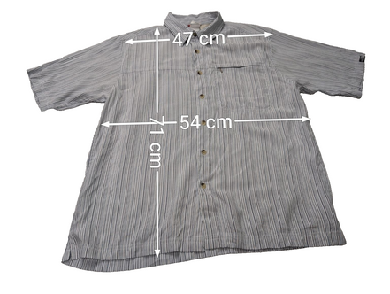 Chemise manches courtes The North Face bleue à rayures taille M #111msch