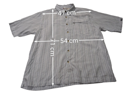 Chemise manches courtes The North Face bleue à rayures taille M #111msch