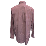 Chemise Ralph Lauren Taille XL Classic Fit Bordeaux Unie Coton Logo Bleu