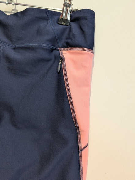 Pantalon Legging Under Armour HeatGear Compression Marine & Rose - Femme T.S