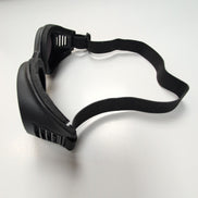 Lunettes de Ski Masque Rétro Noir Mat Verres Miroir Gris Y2K Futuriste