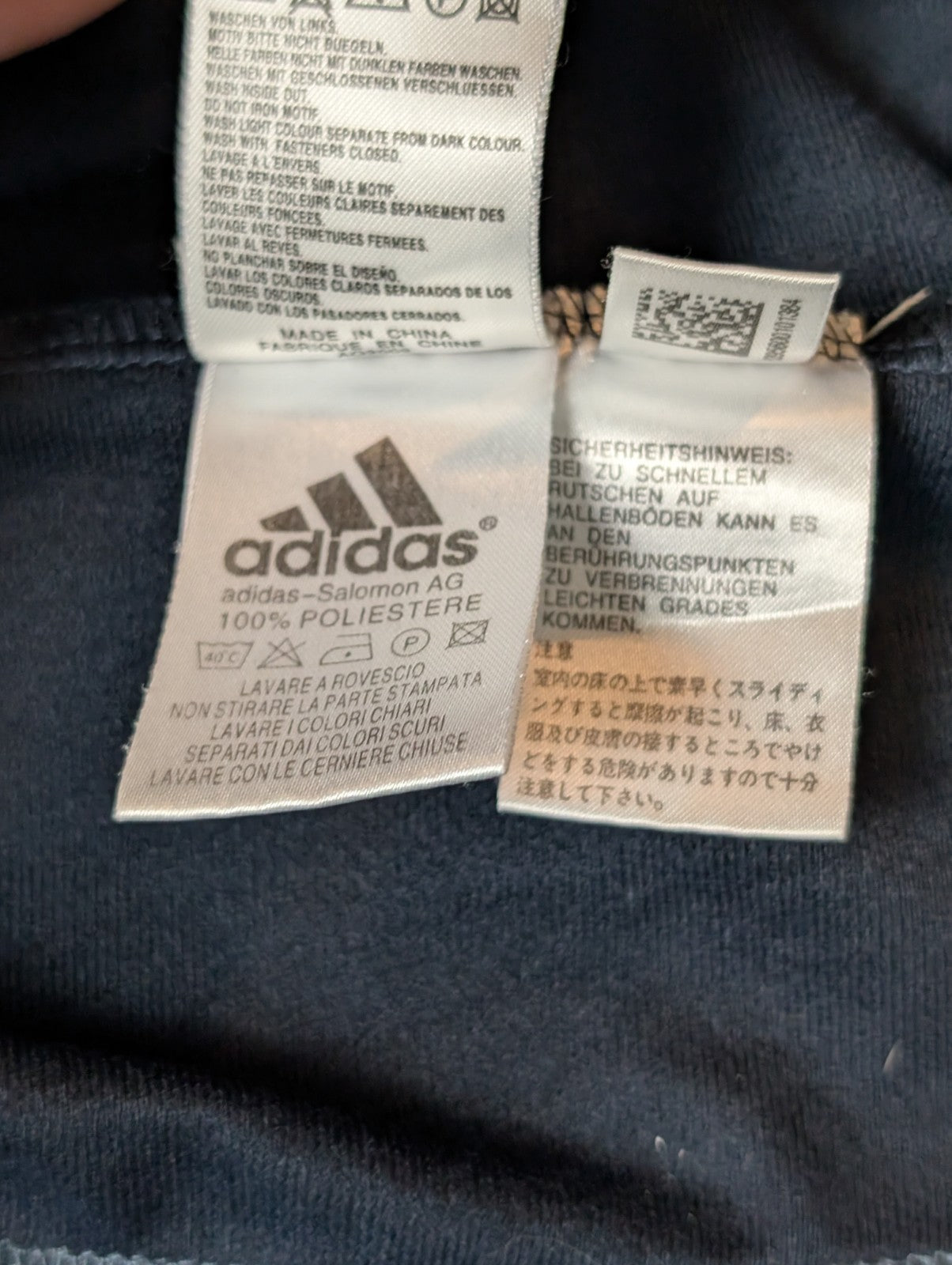 Veste Adidas Grise Taille XL (Taille Grand - voir mesures) Zips Poignets Sport