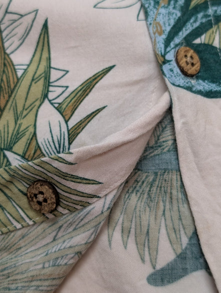 Chemise hawaïenne Puritan feuilles manches courtes taille L