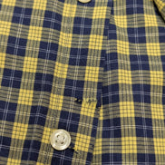 Chemise Tommy Hilfiger jaune à carreaux manches courtes taille L Vintage homme