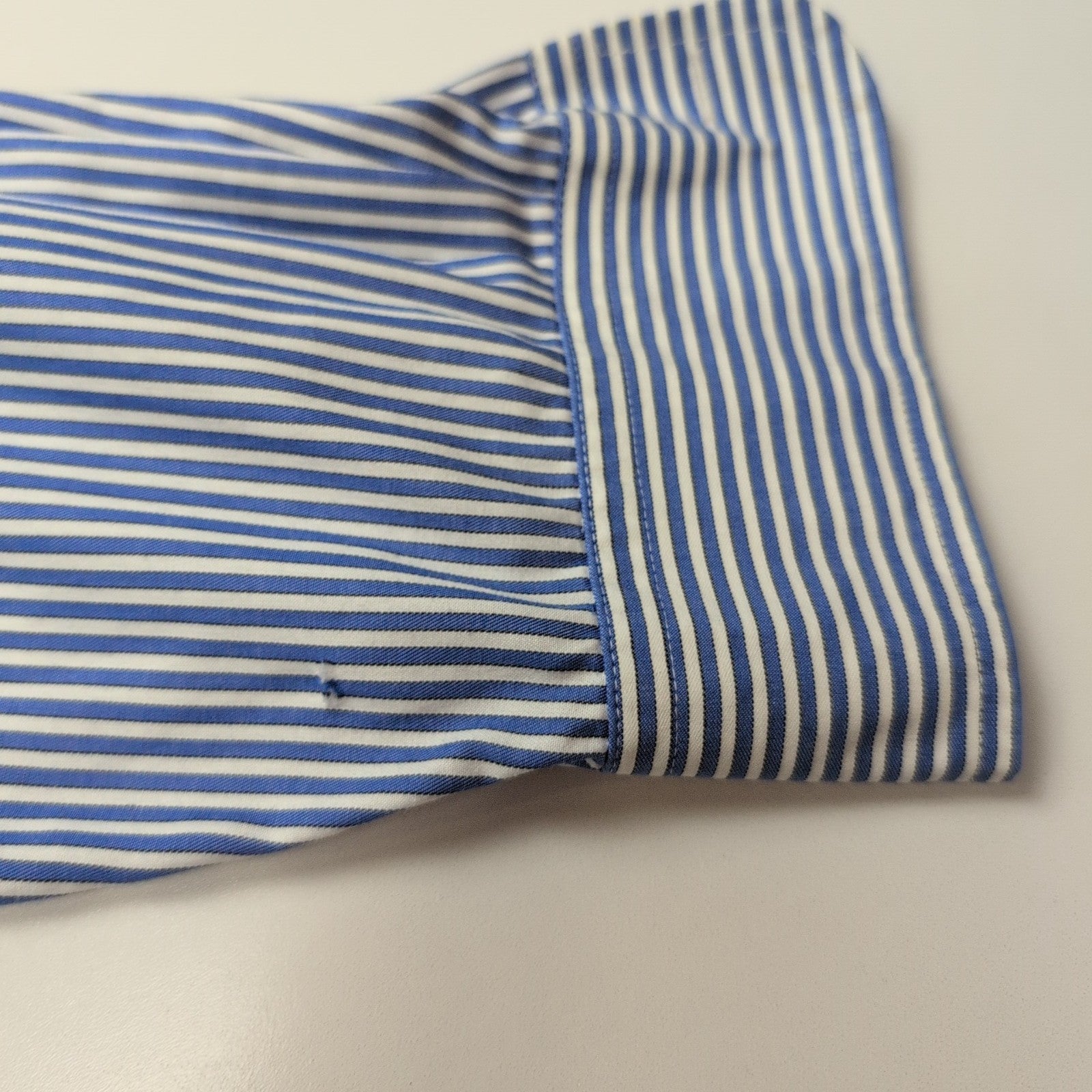 Chemise Chaps Bleue à Rayures Non Iron Stretch - Taille L/XL