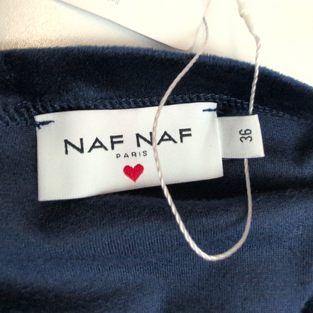 Robe Naf Naf T36 Bleu Marine Velours Stretch Neuve Avec Étiquette