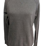 The North Face Sweat Col Rond Gris - Logo Brodé Manche - Taille L Femme
