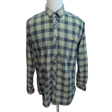 Chemise Beverly Hills Polo Club XXL Vert Pâle Carreaux Logo Brodé Poche