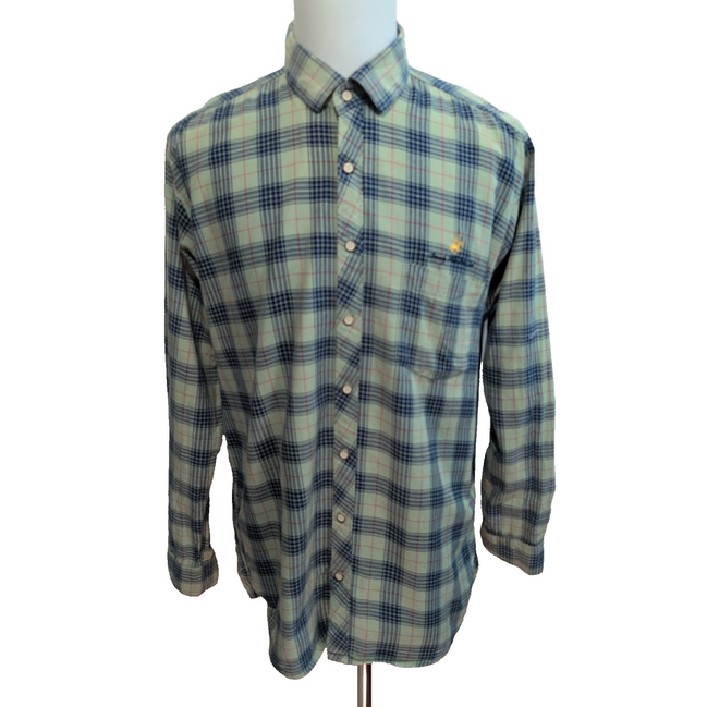 Chemise Beverly Hills Polo Club XXL Vert Pâle Carreaux Logo Brodé Poche
