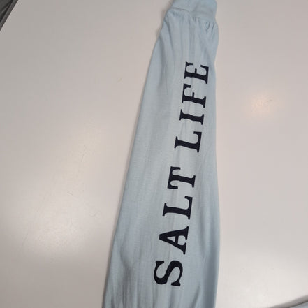 T-shirt Salt Life Manches Longues 2XL Bleu Clair Coton Neuf avec Étiquette