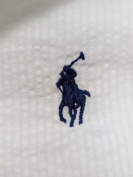Chemise Polo Ralph Lauren Shirt L Seersucker Manches Courtes Classic Fit BD