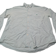 Chemise CHAPS verte menthe à rayures avec poche et logo brodé taille XL #253msch