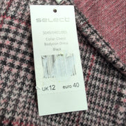 Robe Select 40 Pied-de-Poule Manches Longues Neuve Étiquette