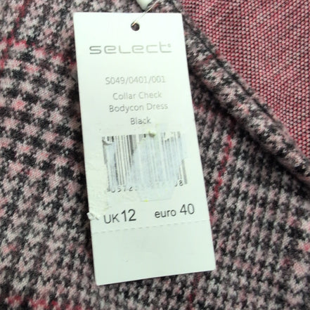 Robe Select 40 Pied-de-Poule Manches Longues Neuve Étiquette