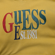 Sweat à capuche Guess Originals Jaune Grands Logos Taille M