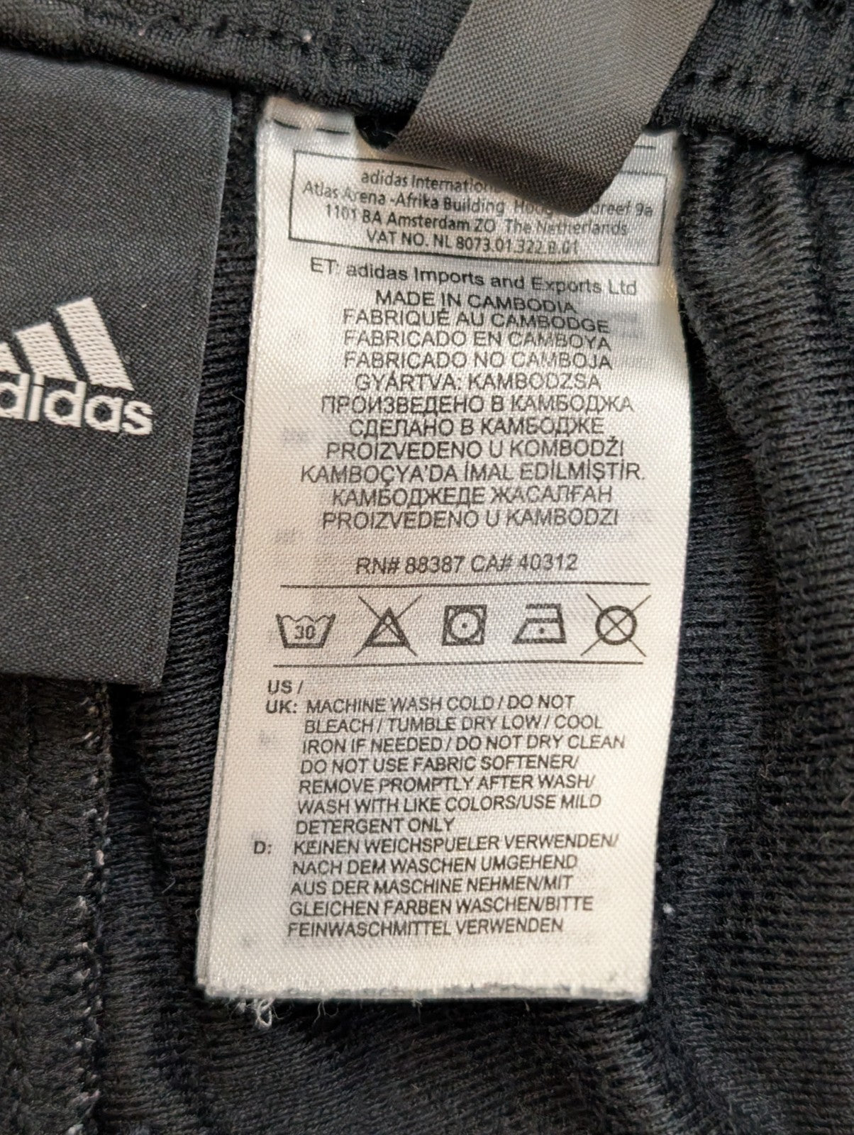Pantalon de Jogging ADIDAS Noir 3 Bandes - Taille S - Très Bon État