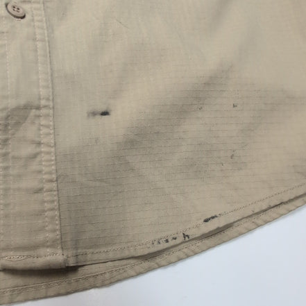 Chemise Carhartt Ripstop L Beige Workwear Ventilée Poches manches longues