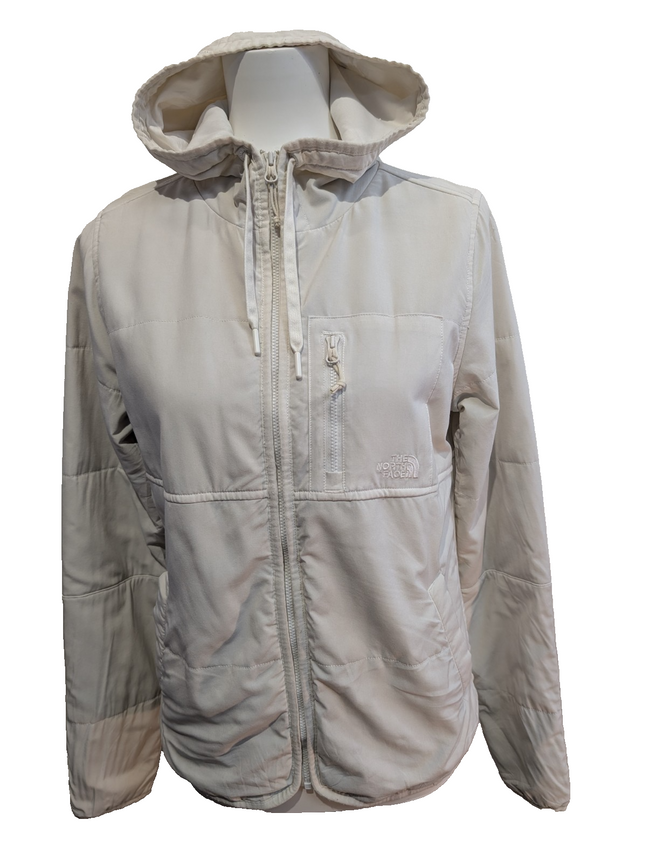 Veste The North Face Matelassée Blanc Cassé Femme Capuche - Taille S