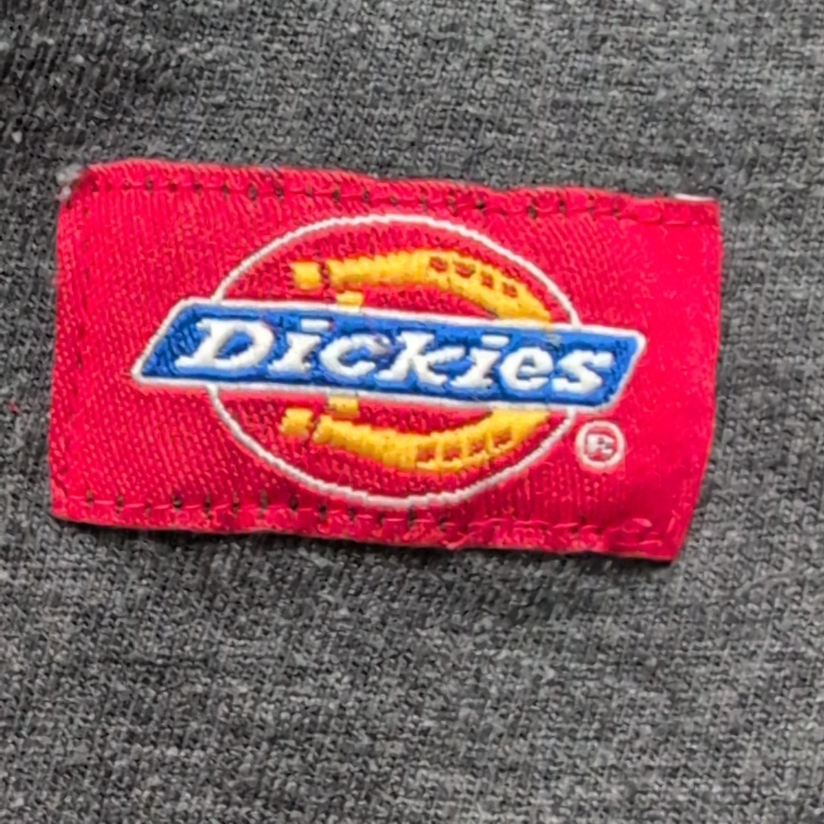 T-shirt Dickies XL Gris Anthracite Col V Poche 100% Coton Vintage