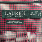 Chemise Lauren Ralph Lauren XL rouge micro carreaux Classic Fit stretch