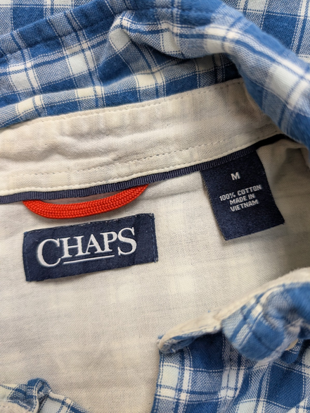 CHEMISE CHAPS FLANELLE DOUBLÉE M Bleue Carreaux VESTE Workwear