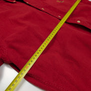 Chemise CHAPS rouge uni manches courtes taille M logo brodé 1 poche homme