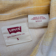 Chemise LEVI'S Flanelle à Grands Carreaux Jaune Manches Longues T.L étiquette S