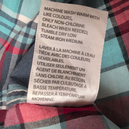 Chemise Nautica XXL Rouge Vert Carreaux 100% Coton Logo Manches Courtes